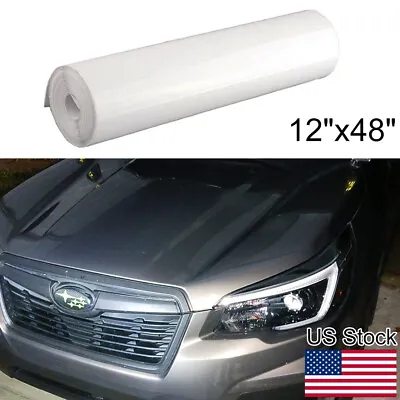 12 X48  Transparent Protection Film Wrap Sheet Car Bumper Hood Headlight Decal • $13.99