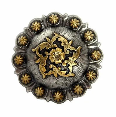 Western Lodge Cabin Kitchen Decor 1 1/2   Coloma Gold Concho Drawer Pulls (6) • $29.95