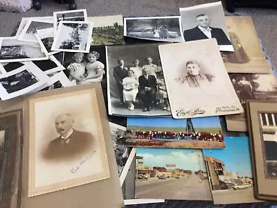 Vintage Black And White Photos & Post Card Lot See All Photos  Very Unusual • $19.95