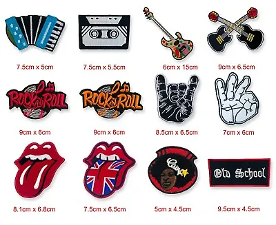 £1.89 • Buy Music Instrument Guitar Cassette Rock N Roll Iron Or Sew On Embroidered Patch