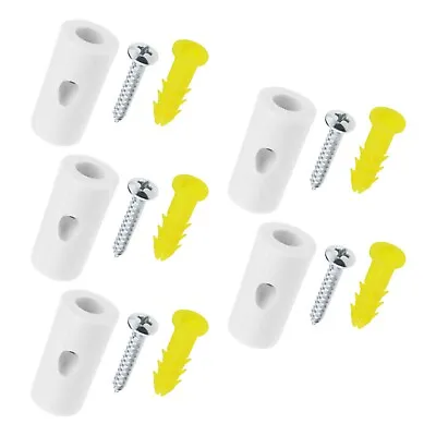 5x Chandelier Ceiling Lighting Cable Hook Hanger With Screws Mount White • £7.07