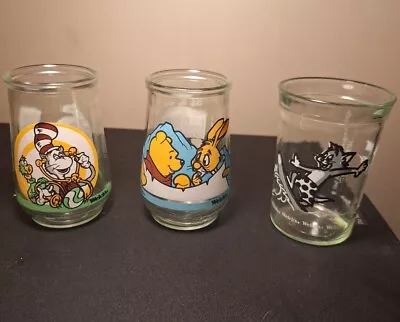 Vintage Welch's Jelly Jars Including Winnie The Pooh Cat In The Hat And Tom And • $35.99