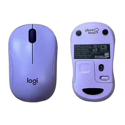 Logitech Silent Wireless Mouse 2.4 GHz With USB Receiver PC Mac - Lavender • $11.95