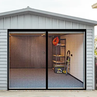 Garage Door Screen Magnetic Single Heavy Duty Mosquito Insects Mesh Net 8x7FT • $39