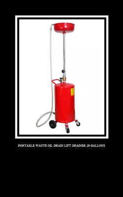 $508.19 • Buy 20 Gallons Waste Oil Drain Capacity Tank Air Operate Drainer Portable Hose 