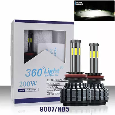 360° 6 Sided 9007/HB5 LED Headlight Bulb Kit Low Beams For Ford F-250 Super Duty • $19.90