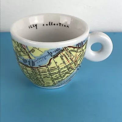 £30 • Buy Illy Art Collection 1998  Espresso Cup Robert Rauschenberg Map New York Ex Cond