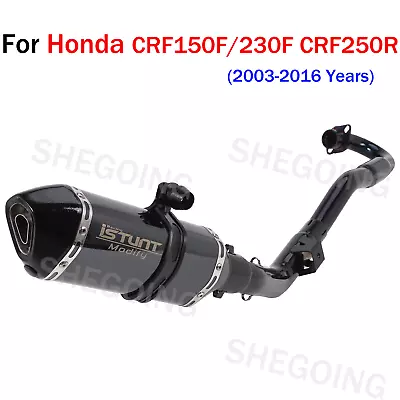 For Honda CRF150F CRF230F CRF250R 2003-2016 Motorcycle Full Exhaust System  • $138.90