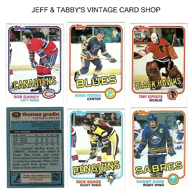 1981-82 Topps Hockey Base East And West Set / See Drop Down Menu. • $3