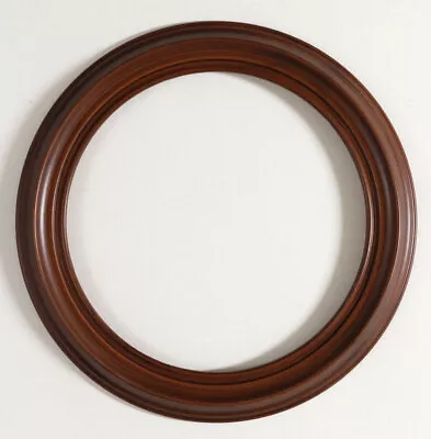 Vintage Decorative 13.5 In Round Fancy ReplicaWood Picture Frame Ornate Antique • $49.99