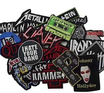£13.95 • Buy 18pc ROCK MUSIC HEAVY METAL BANDS LOT BUNDLE Embroidered Iron Sew On Patch Badge