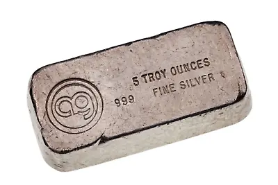 $821.87 • Buy Vintage Great American Silver Co. 1970s 5 Oz Silver Poured Loaf Bar