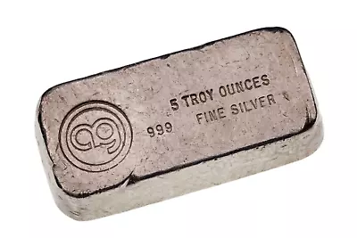 $821.87 • Buy Vintage Great American Silver Co. 1970s 5 Oz Silver Poured Loaf Bar