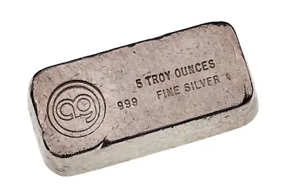 Vintage Great American Silver Co. 1970s 5 Oz Silver Poured Loaf Bar • $974.35