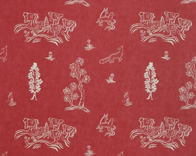 £89.09 • Buy ANDREW MARTIN CURTAIN FABRIC  Friendly Folk  3.5 METRES HUNTSMAN RED LINEN BLEND