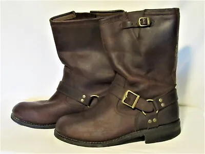 Classic Harley Davidson Men's Soft Brown Leather Riding Boots -Vintage- Size 11 • $89.25