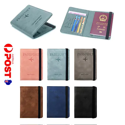 $8.89 • Buy Slim Leather Travel Passport Wallet Holder RFID Blocking ID Card Case Cover +
