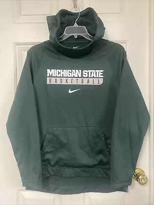 Michigan State Spartans Basketball Nike Therma Fit Hoodie Sweatshirt Men’s L • $22.98