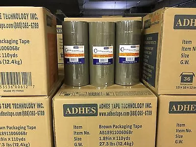 12 Rolls Premium Brown Carton Box Sealing Packing Tape 2.0 Mil Thick 2 X110 Yard • $26.95