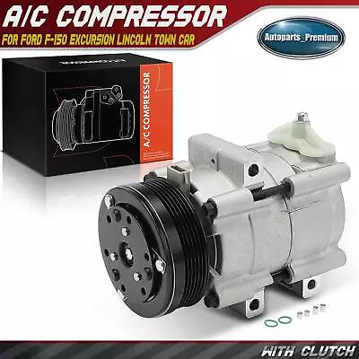 A/C Compressor W/ Clutch For Ford F-150 Excursion F-350 Lincoln Town Car Mercury • $102.99