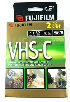 Fuji Film 2 Pack VHS-C Video Cassette Tapes VHS-C Camcorders TC-30 New Sealed • $8.45