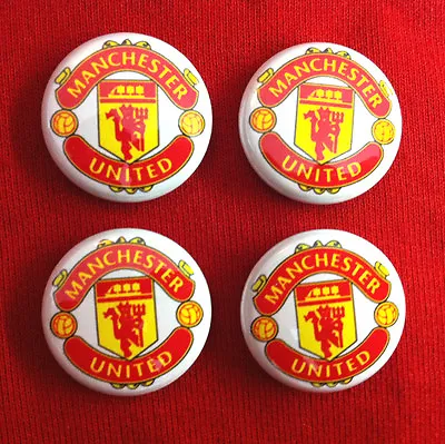 Manchester United Football Club Badge Pin Button Collectible England Uk Set Of 4 • $6.95
