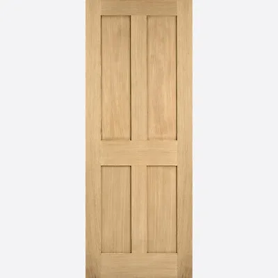 LPD Internal London Oak Pre Finished 4 Panels Solid Doors • £79.99