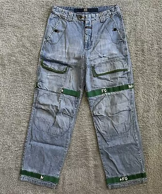 Vintage Marithe Francois Girbaud Loose Fit Jeans W/ Green Shuttle Tape  Size 32M • $99.96