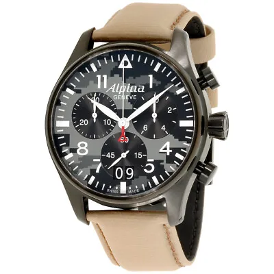 Alpina Startimer Camo Dial Leather Strap Men's Watch AL372BGMLY4FBS6 • $584.49