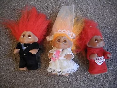 Bundle Vintage DAM Trolls Bride Wedding And Valentine Trolls • £15