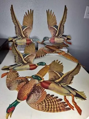 Die Cut Vintage Duck Pheasant Wall Hangs 6 Piece • $44.99