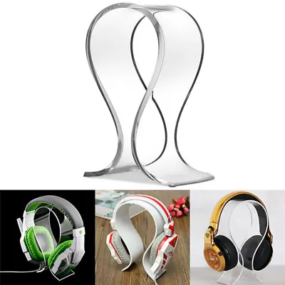 $15.82 • Buy Acrylic Earphone Headset Desk Display Stand Hanger Holder For Headphone  !AU