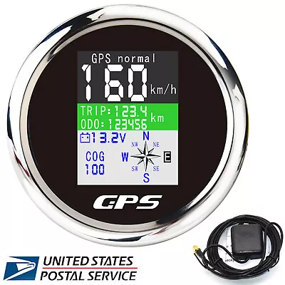 85mm Digital GPS Speedometer W/TFT-LCD Display Odometer Voltmeter For Car Marine • $46.31