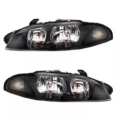 Pair Set Halogen Headlights Headlamps Lens Assembly For 97-99 Mitsubishi Eclipse • $158.40