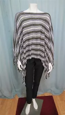 Missoni Orange Label Light Weight 100% Cotton Zigzag Poncho One Size • $89