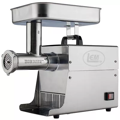 LEM #8 Big Bite Meat Grinder 0.5 HP Sturdy Rifled Head And Storage Drawer 17791 • $409.99