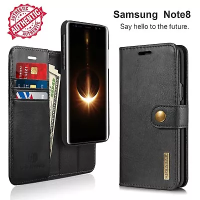 Samsung Galaxy S8+ S9 Plus Note 8 Genuine Leather Case Card Holder Wallet Cover • $28.49