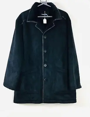 Eternity Black Faux Fur Lined Jacket UK L • £21.50