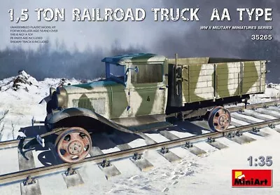 1:35 Revell 15 Ton Railroad Truck Aa Type Kit MINIART MIN35265 Model • £35.36