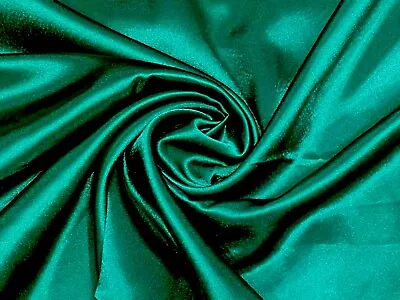 Back Crepe Satin Fabric Silky Bridal Dress Lining Craft Satin Fabric 150cm • £25.99