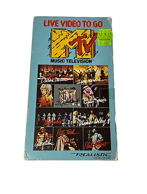 Mtv Live Vhs Video To Go Preowned 1984 Realistic Duran Iron Maiden Phil Collins • $19.99