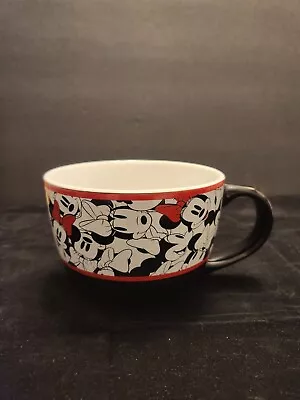 Disney Minnie Mouse 24 Oz Jumbo Soup Cup Mug Ceramic Red Black White • $12
