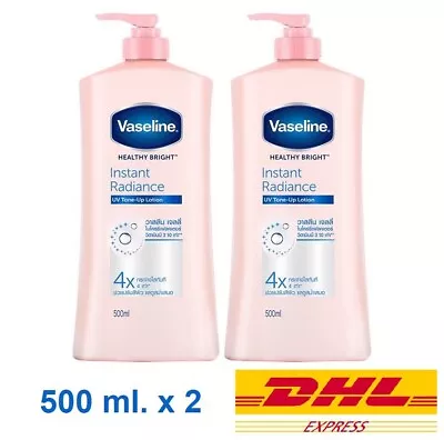 2 X Vaseline Healthy Bright Instant Radiance UV Tone-Up Lotion Vitamin B3 500 Ml • $36.54