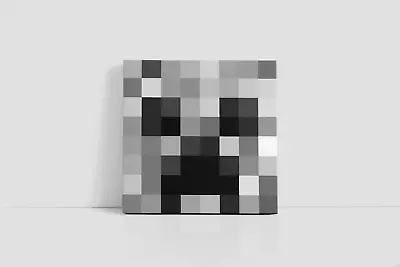 Minecraft Creeper Canvas Print B&W - Large Minecraft Artwork Wall Art • £4.90