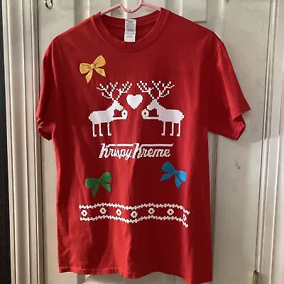 $11.99 • Buy Krispy Kreme Doughnuts Unisex Red Ss Cotton T Shirt Sz Medium