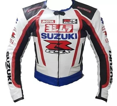 Suzuki RGSX Leather Motorcycle Jacket For Men • $159