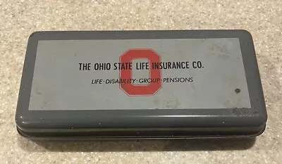 Vintage The Ohio State Life Insurance Metal Lock Box Storage Document  • $17.99