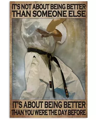 It's Not About Being Better Than Someone Else Karate Poster Wall Art Print • $15.42
