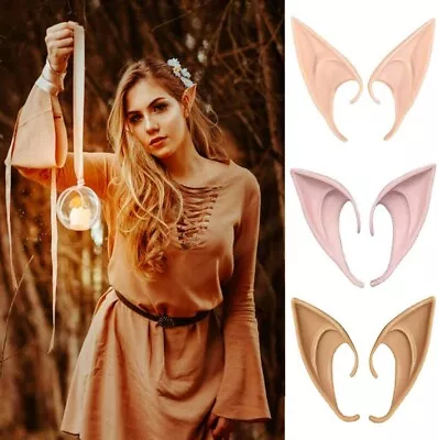 £2.39 • Buy Elf Ears Pointed Rubber Latex Prosthetic Tips Angel Pixie Fairy Adults Children