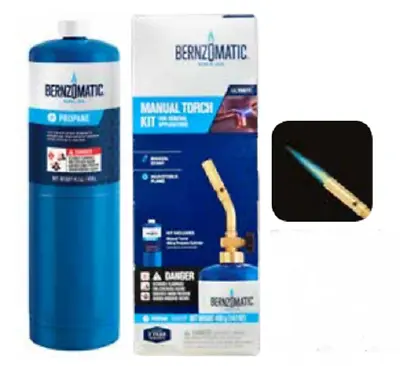 Bernzomatic Manual Torch And Propane Cylinder Kit Gas Pencil Flame Butane • $69.99